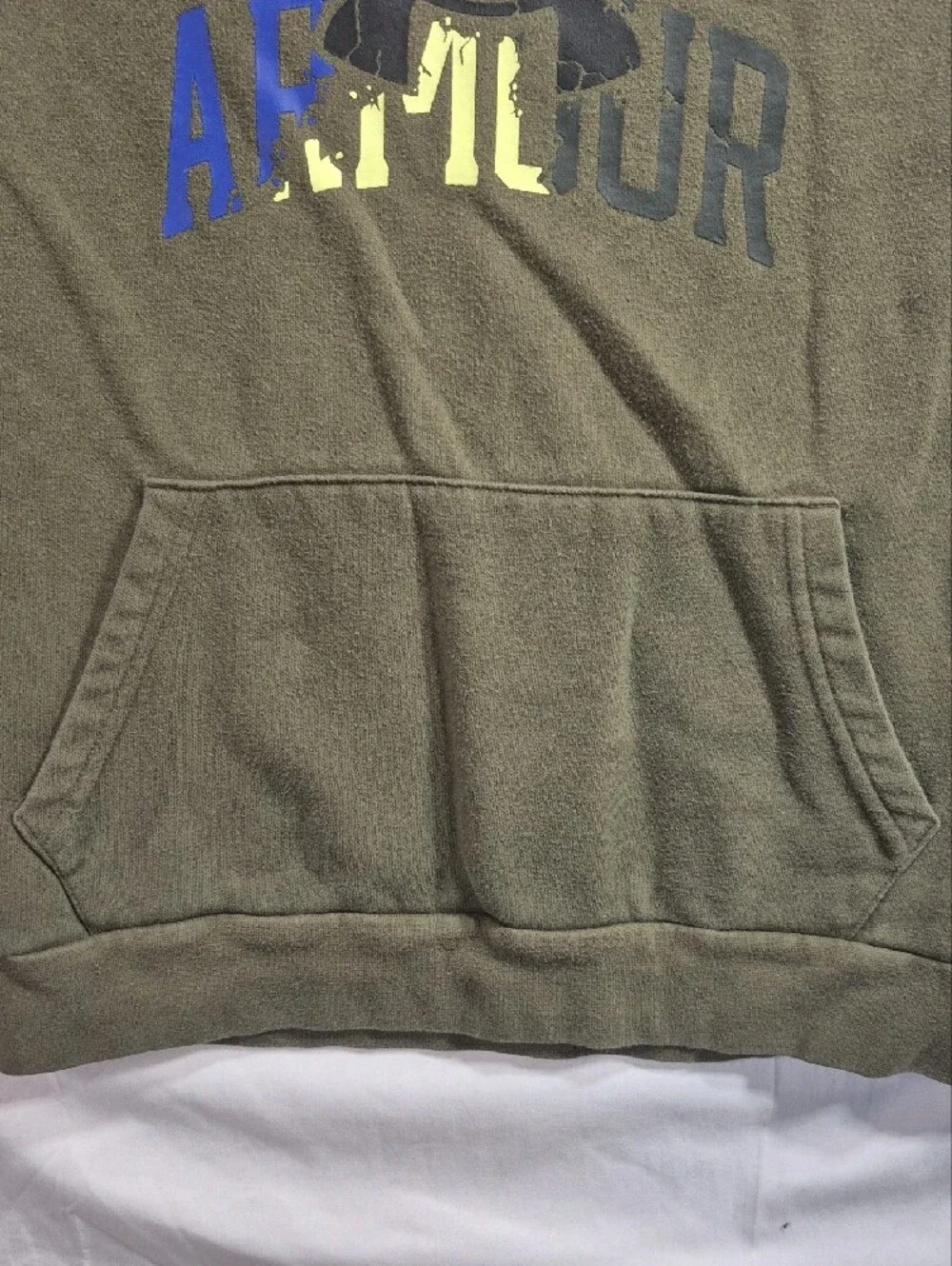 Under Armour Kid's Olive Green Logo Pullover Hoodie